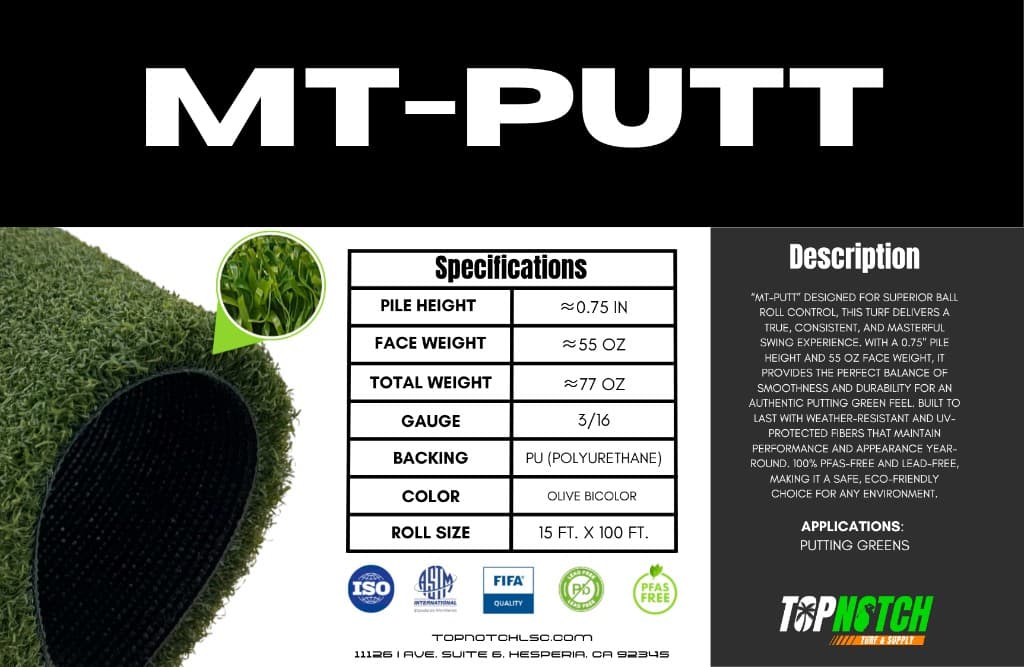 MT-Putt turf label