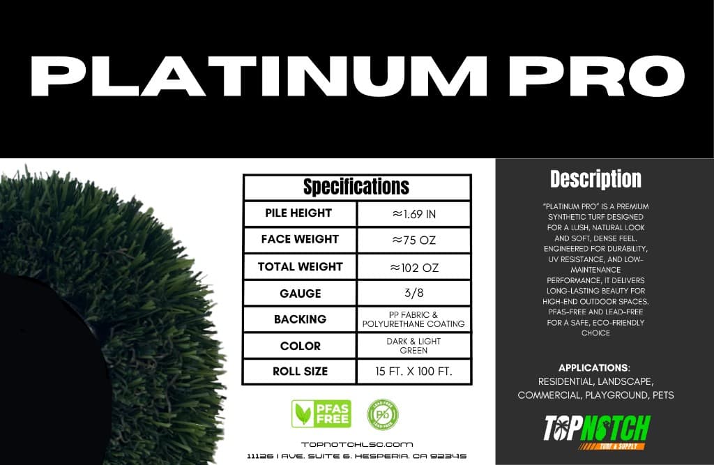 Platinum Pro turf label