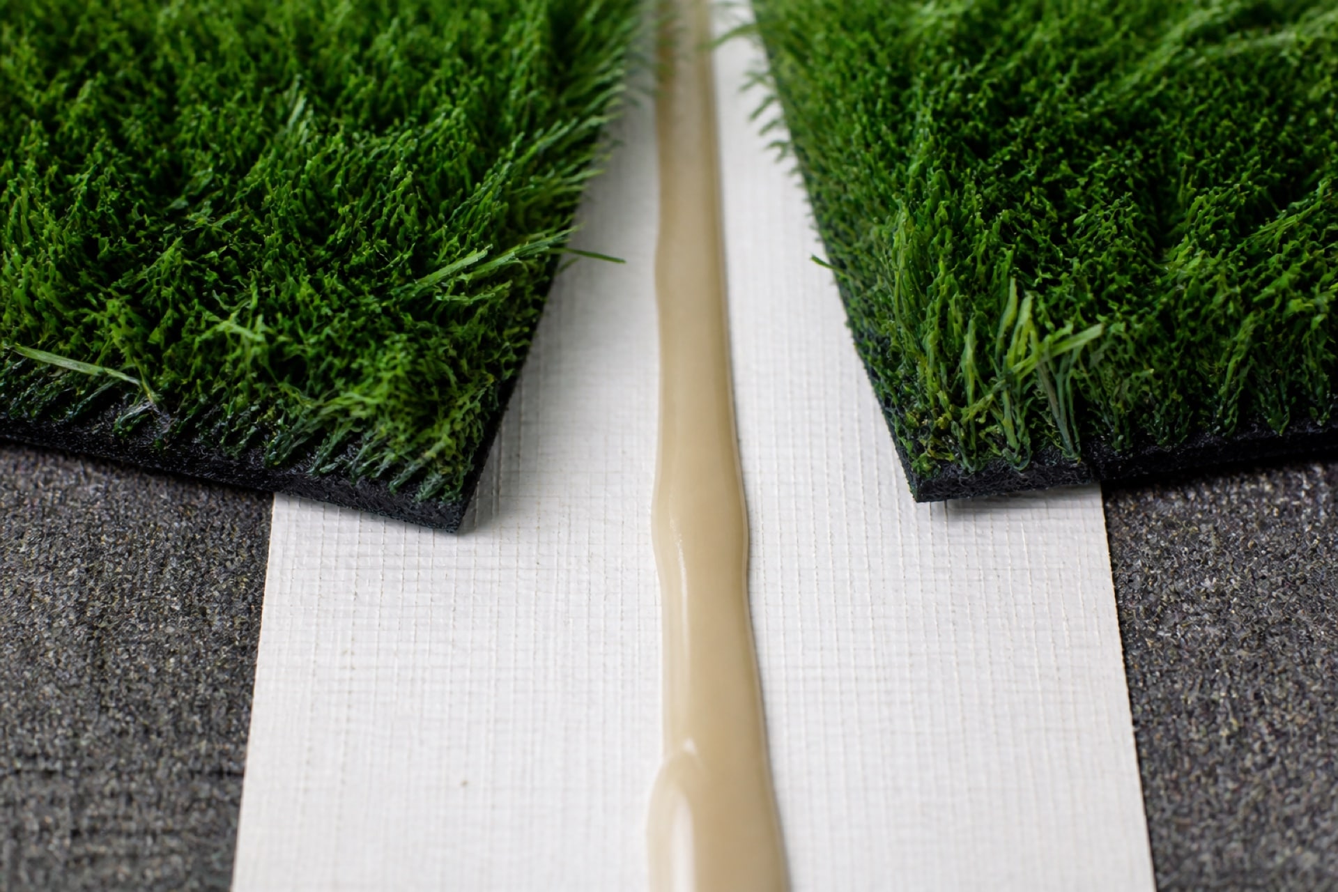 A turf seam over joining tape